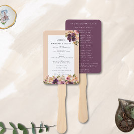 Abanico Violet Meadows floral otoño moderno