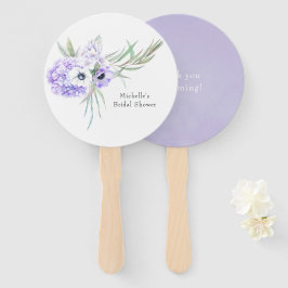 Abanico Violeta Pastel Floral