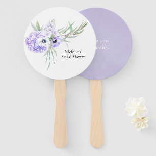 Abanico Violeta Pastel Floral