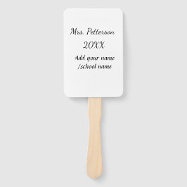 Abanico Volver a la escuela agregar el nombre del profesor