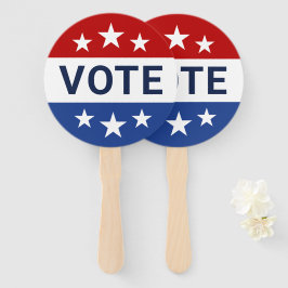 Abanico Votar por elecciones rojas y azules