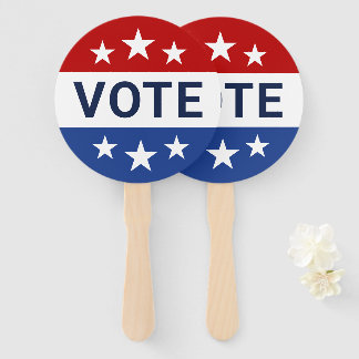 Abanico Votar por elecciones rojas y azules