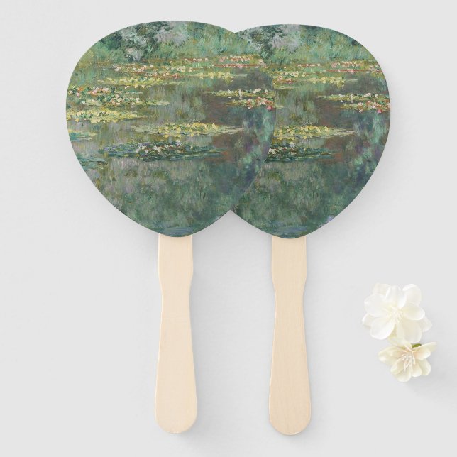 Abanico Water Lily Pond Claude Monet (Anverso y reverso)