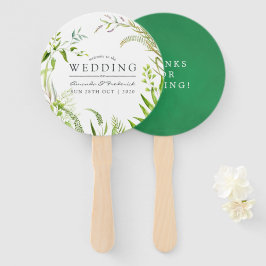 Abanico Watercolor Forest Greenery Wedding Favor