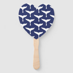 Abanico White Whale Tail Sea Animal Blue Ocean Marine