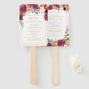 Abanico Wild Autumn Bouquet Mano F Boda personalizada