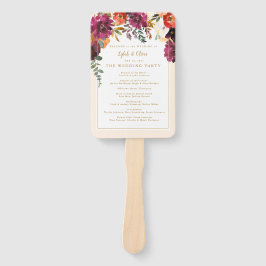 Abanico Wild Autumn Bouquet | Mano F Boda personalizada