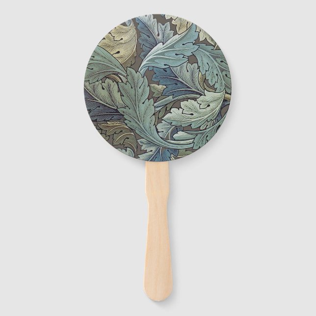 Abanico William Morris Acanthus Sage Flor Floral Botánica (Anverso)
