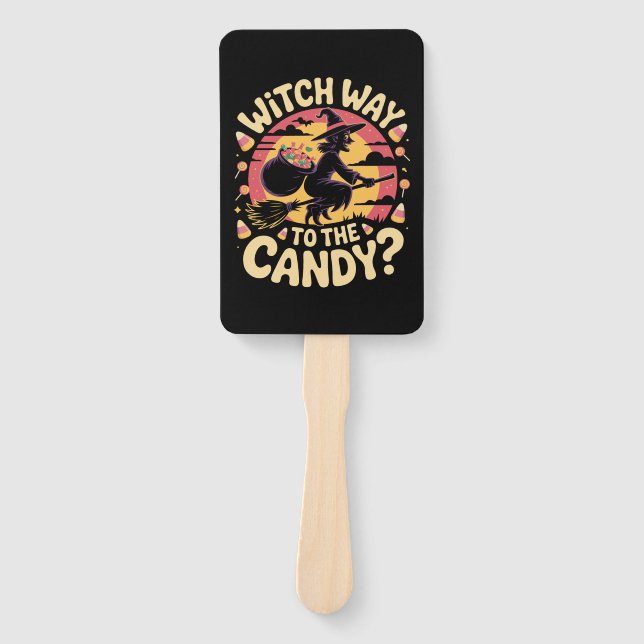 Abanico Witch Way to the Candy Halloween T-shirt (Anverso)
