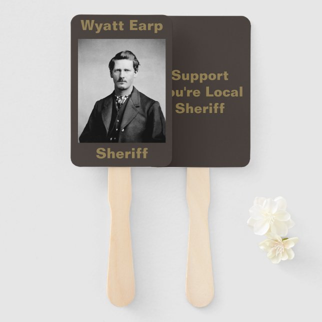 Abanico Wyatt Earp: Lawman, Gunfighter, guardián de Saloon (Anverso y reverso)