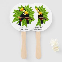 Abanico xxxx off center ExoticToucan Duo Name and Date