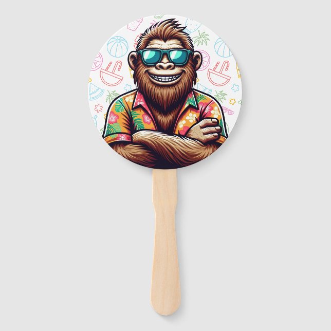 Abanico Yeti tropical/playa/pie de playa (Anverso)