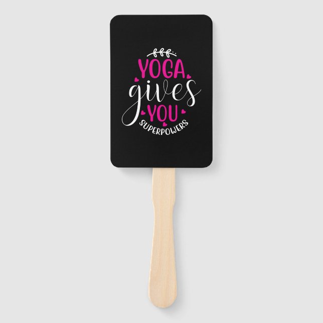 Abanico Yoga Gives Me Superpower (Anverso)