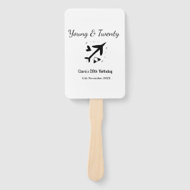 Abanico Young and twenty adventure happy birthday add name