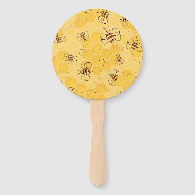 Abanico Zumbido de abeja Abejas melíferas Lindas  (Anverso)