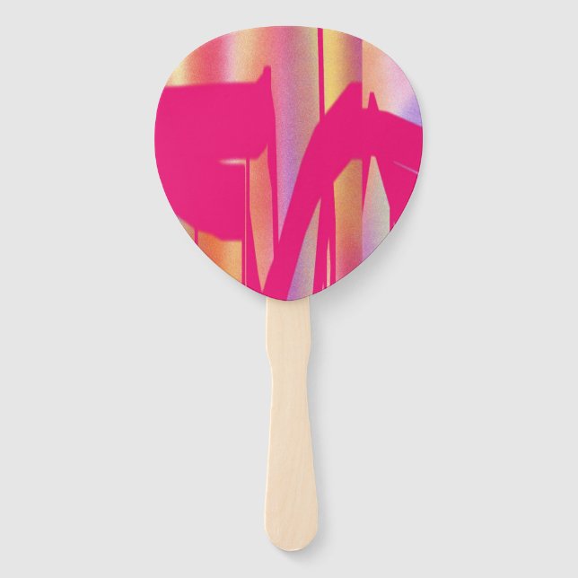 abanicos de mano Hot Pink Outta Control (Anverso)