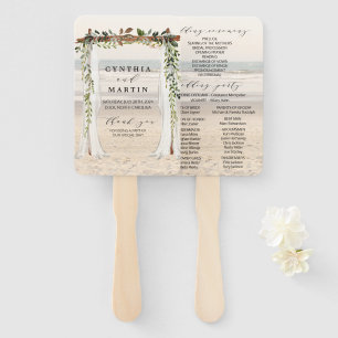 abanicos de mano para arbor de playa para boda