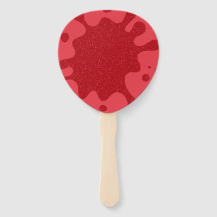 Abanicos de paleta rojos personalizados con salpic