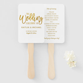 Abanicos de Programa de Boda | Script de Pincel-Ef