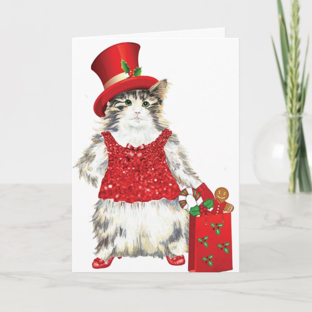 Abby, la tarjeta de saludo Kitty para Navidades du (Anverso)