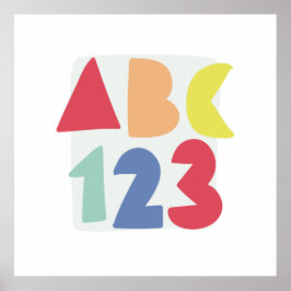 ABC 123 Arte colorido para niños
