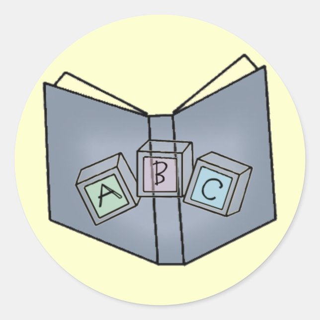 ABC Blocks Book Fun Pegatinas (Anverso)