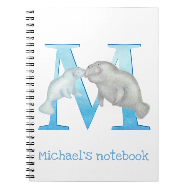 ABC M animal es para cuaderno de manatía (Frente)