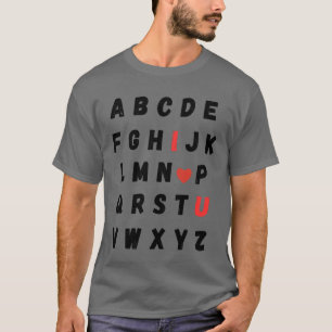 ABC Te amo camiseta del Día de San Valentín