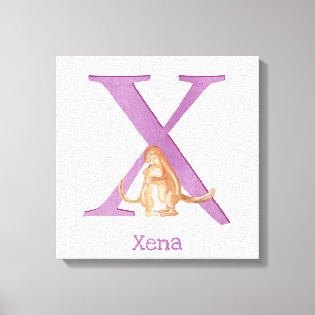 ABC X animal es para impresión de lona xerus (Anverso)