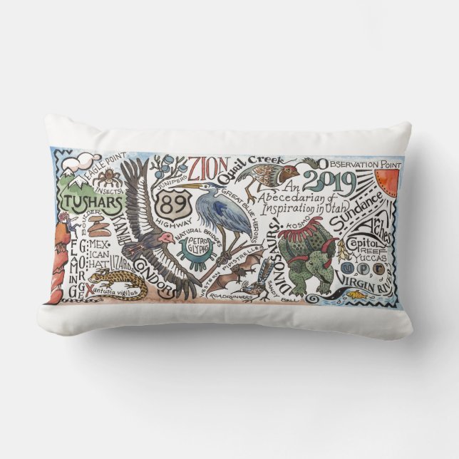 ABCs de la inspiración en almohada del Lumbar de (Anverso)