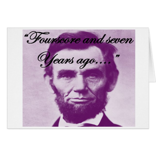 Abe Lincoln "ochenta y hace siete años " (Anverso (Horizontal))