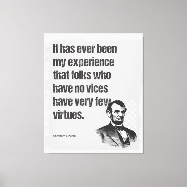 Abe Lincoln Vice & Virtue Cita Arte (Anverso)