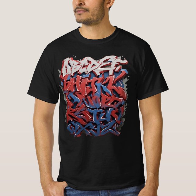 abecedario de graffiti Camiseta (Anverso)