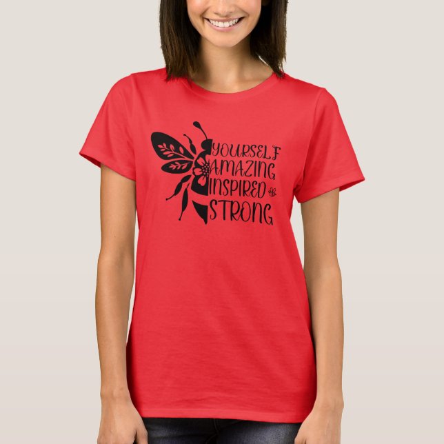 abeja amable abeja increíble tu misma camiseta ins (Anverso)