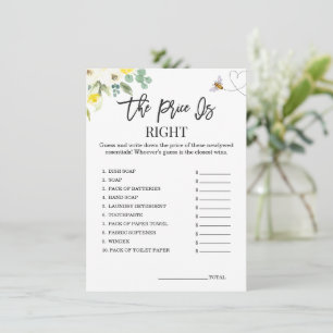 Abeja Amarilla Floral El Precio Es La Tarjeta De J