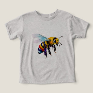 Abeja Búho Ocupada Abeja Melífera Con Alas Irisada