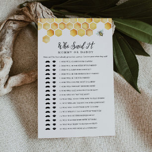 Abeja CALLA Que Lo Dijo Mamá Papi Tarjeta De Juego