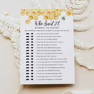 Abeja CALLA Que Lo Dijo Mamá Papi Tarjeta De Juego