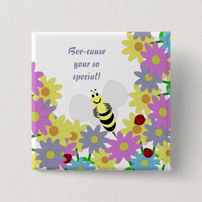Abeja-causa su botón tan especial (Anverso)