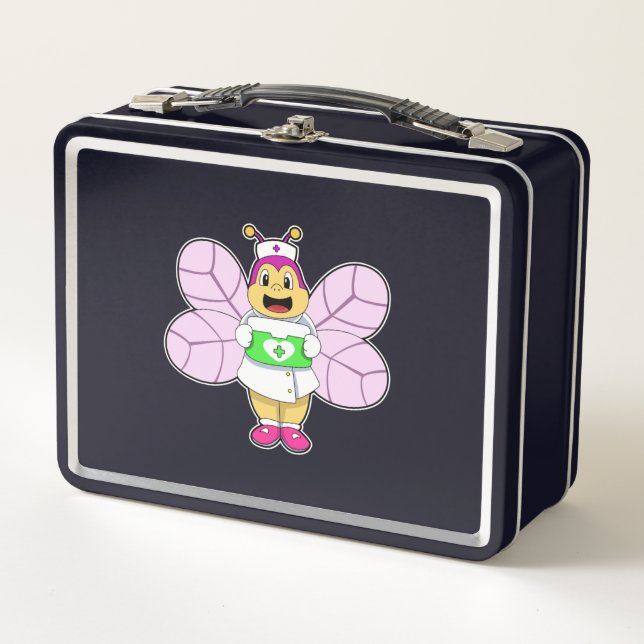Abeja como enfermera con kit de primeros auxilios (Anverso)