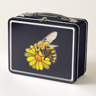 Abeja con flores