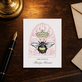 Abeja Corona (Roja) | Tarjetas de Notas Personaliz