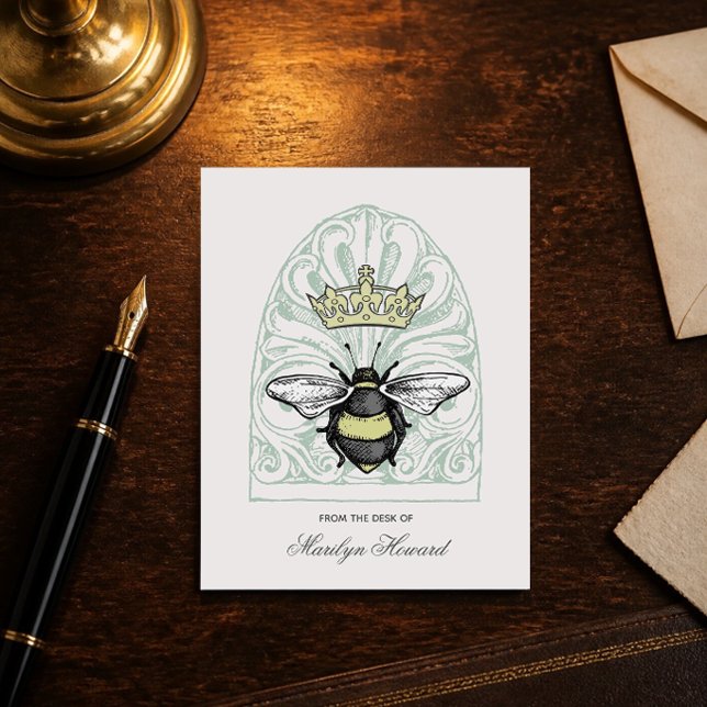 Abeja Corona (Verde) | Tarjeta de Nota Personaliza (Subido por el creador)