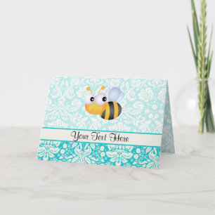 Abeja corta; patrón Verde azulado de Damasco