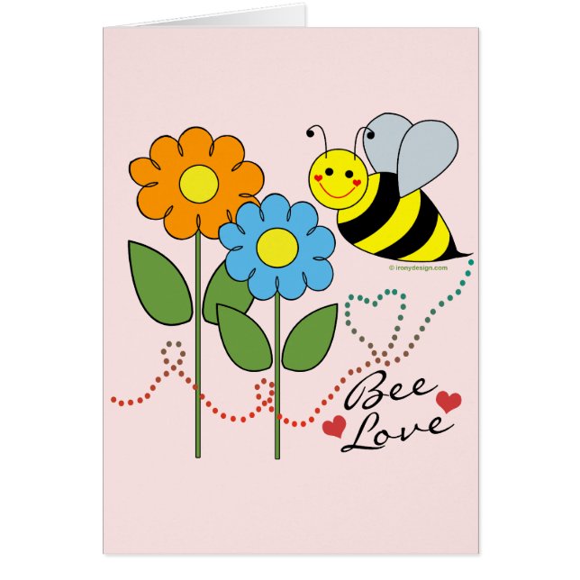 Abeja de burbujas con flores amor de abeja (Frente)