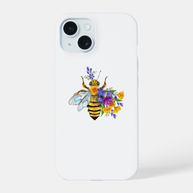 Abeja de flor con plantas silvestres (Reverso )