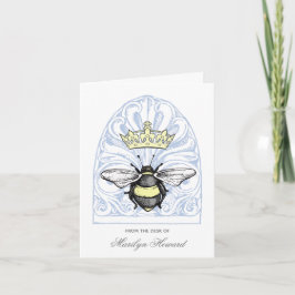 Abeja de la corona (azul) | Tarjeta de nota person