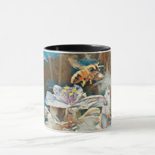 Abeja de la miel en una taza de Spiderwart