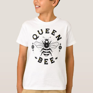 Abeja de la reina del niño / camiseta blanca