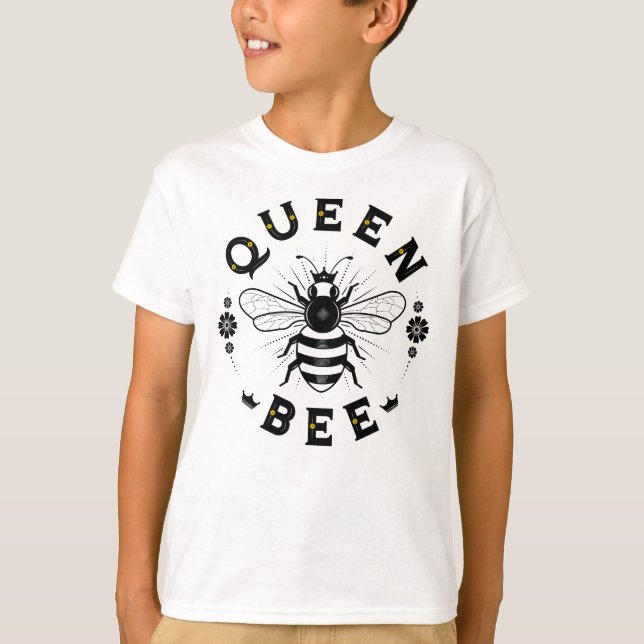 Abeja de la reina del niño / camiseta blanca (Anverso)